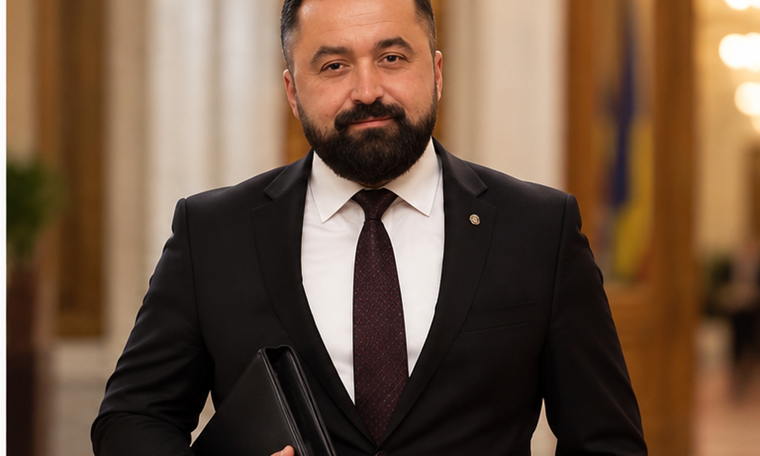 Imagine editorială ilustrativă Ciprian Ciubuc într-un cadru instituțional